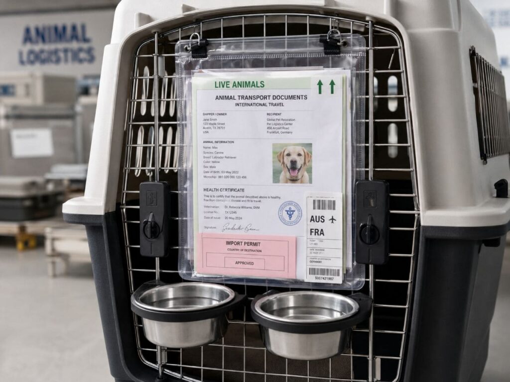 Airline approved shipping crate dog travel