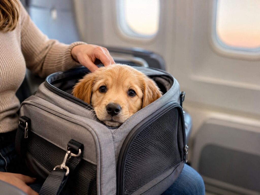 Flight nanny service - small dog carrier